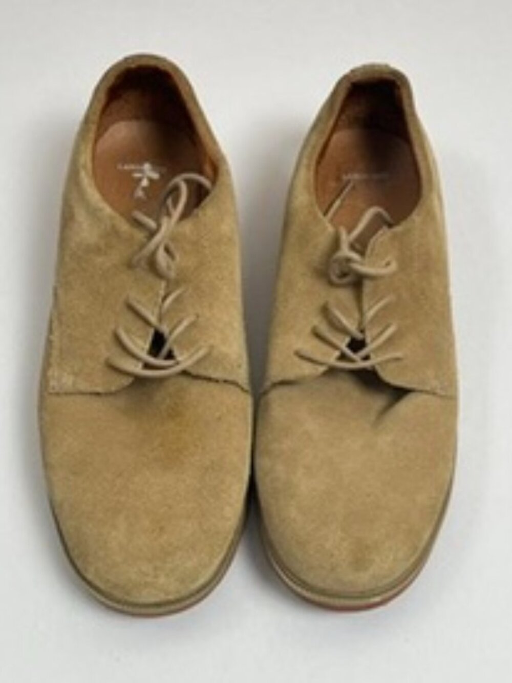 Lands End Tan Suede Casual Oxford 8M